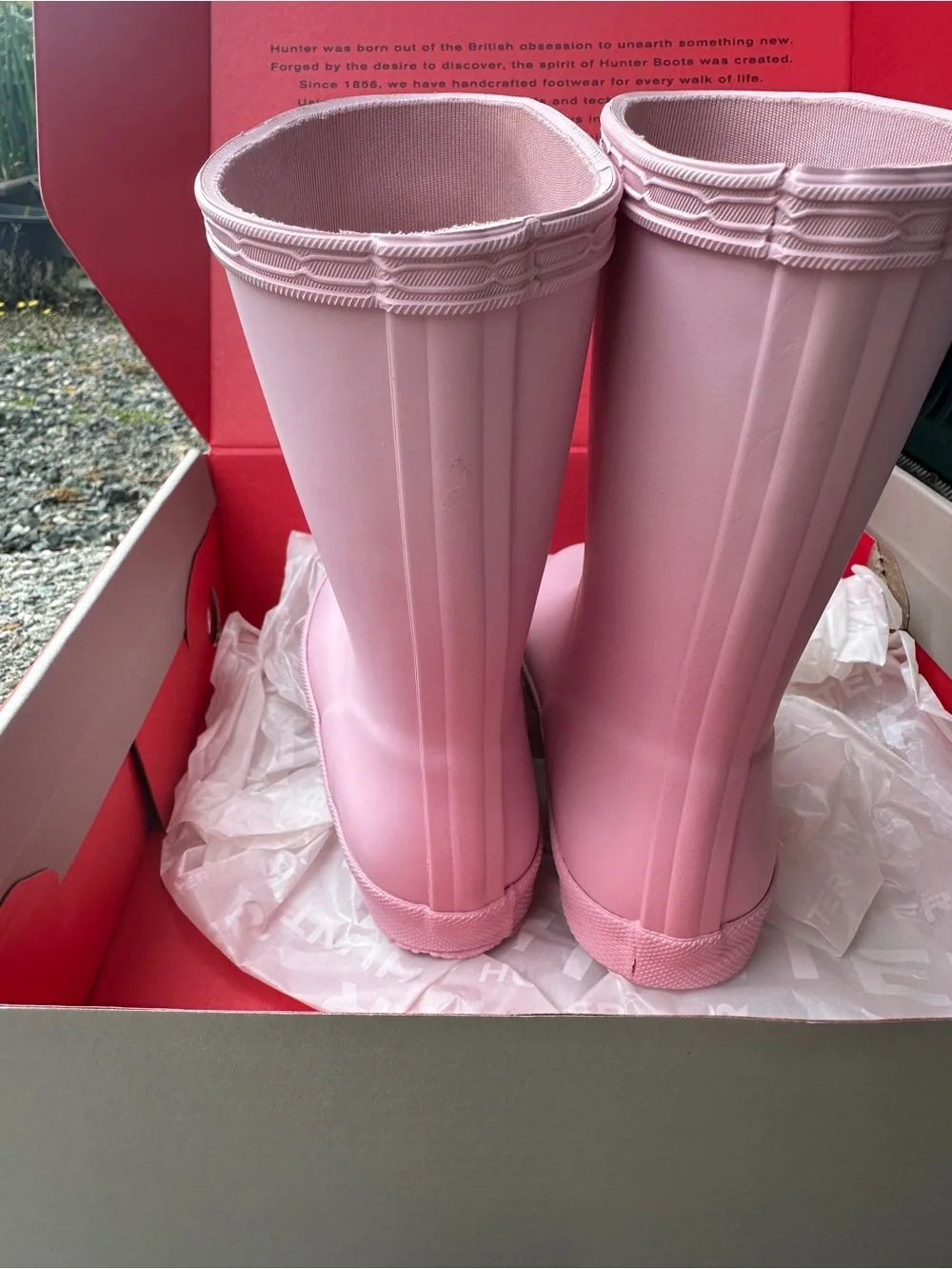 Brand New Hunter Kids First Classic Boot Azalea Pink Rain Boots Size US 10
